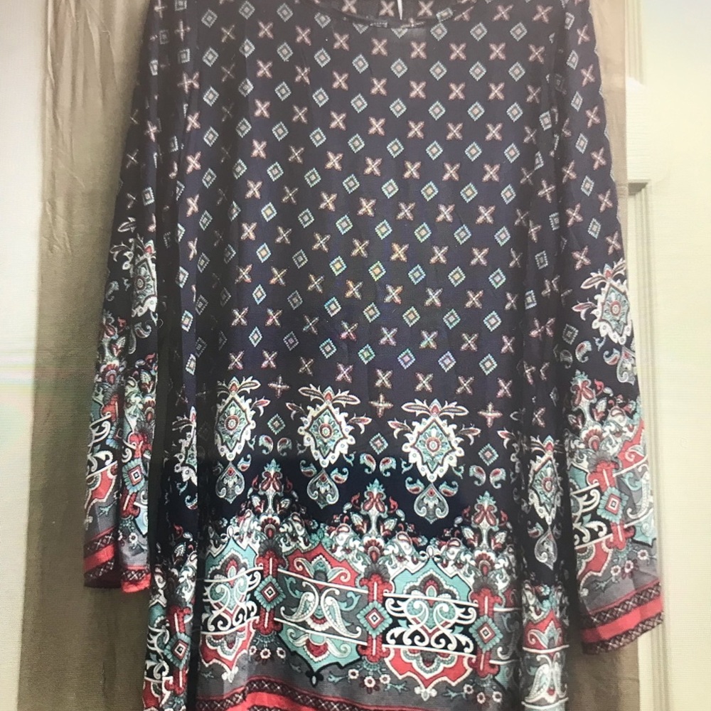 Navy colorful TUNIC